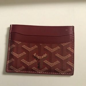 Burgundy card holder